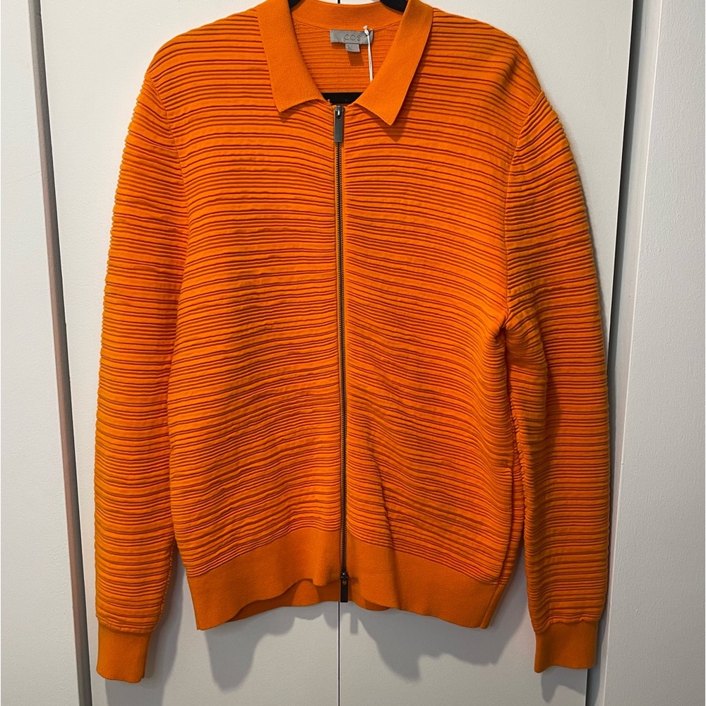 NWT COS Orange Zip Up Jacket